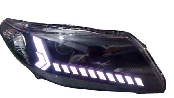 Honda City 2009-2020 Custom Round Shape Headlight with Arrow Day Time Running Light - Image 2