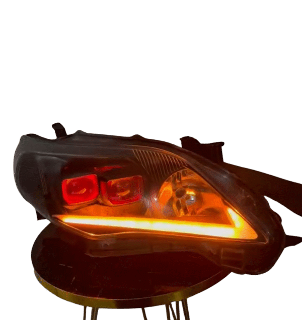Toyota Corolla 2011-2014 Custom Nike Style Headlight with Square Shape Projector - Image 3