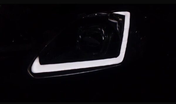 Honda Civic 1996-2000 Custom Square Shape Headlight with C Shape Day Time Running Light - Image 3