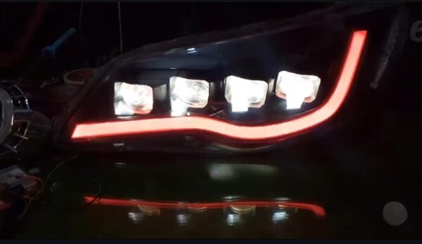 Honda Civic 2006-2012 Custom Tetra Square Shape Headlight - Image 4